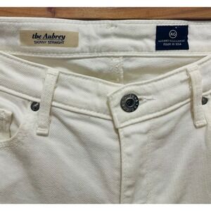Adriano Goldschmied AG Aubrey Skinny Straight Leg Jeans Size 28R White Denim‎